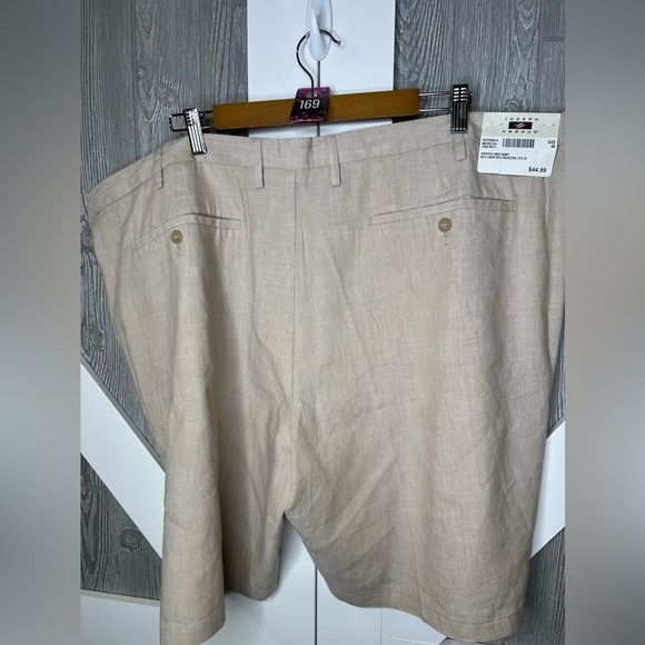 169. NWT Joseph Abboud Stretch Modern Fit Linen Shorts waist 46 - Picture 7 of 7